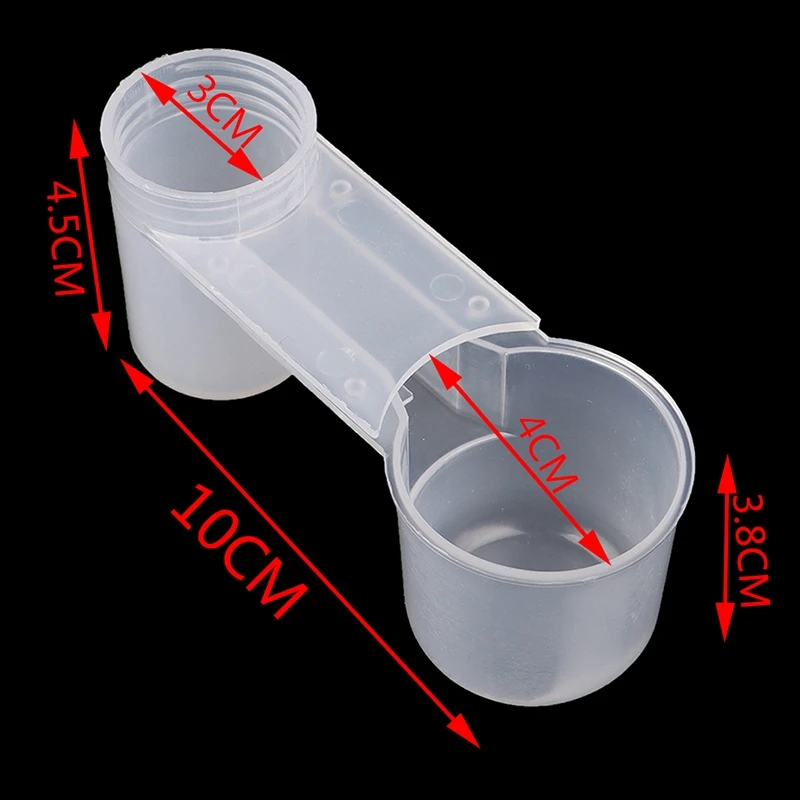 Plastic Bird Feeder Clear Water Bottle Drinker Cup Double Port Water Diversion Device For Pigeon 5Pcs bird feeder parrot feeder bird water drinker