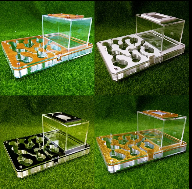 Tamaño grande 194x145x77MM nido de hormigas nuevo hormigas Granja acrílico de hormigas para taller jaulas de insectos Granja de hormigas nid fourmis Villa Pet Mania