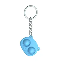 Porte-clé en Gel de silice, 5 pièces, décompression, Simple, Fidget, Jouet, décompression, rotation, porte-clés, Jouet Sensoriel