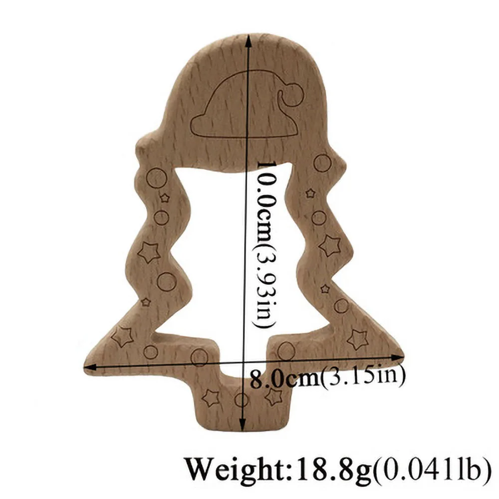 Baby Teether  Wood Christmas Tree Teethers for Baby Infant Kids Chew Tooth Toys Baby Dental Care Strengthening Tooth Training