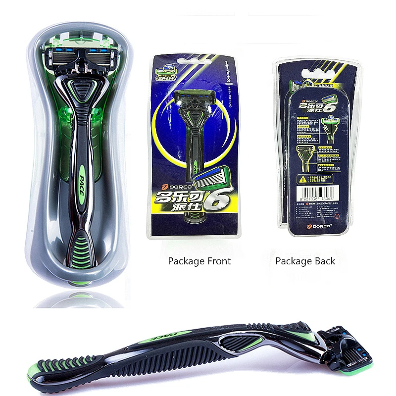 Online Korea Ursprüngliche Echte Dorco Tempo 6 Männer Manuelle Sicherheit Rasiermesser 6 Schicht Klinge Bart rasieren Edelstahl Sicherheit Rasiermesser klingen