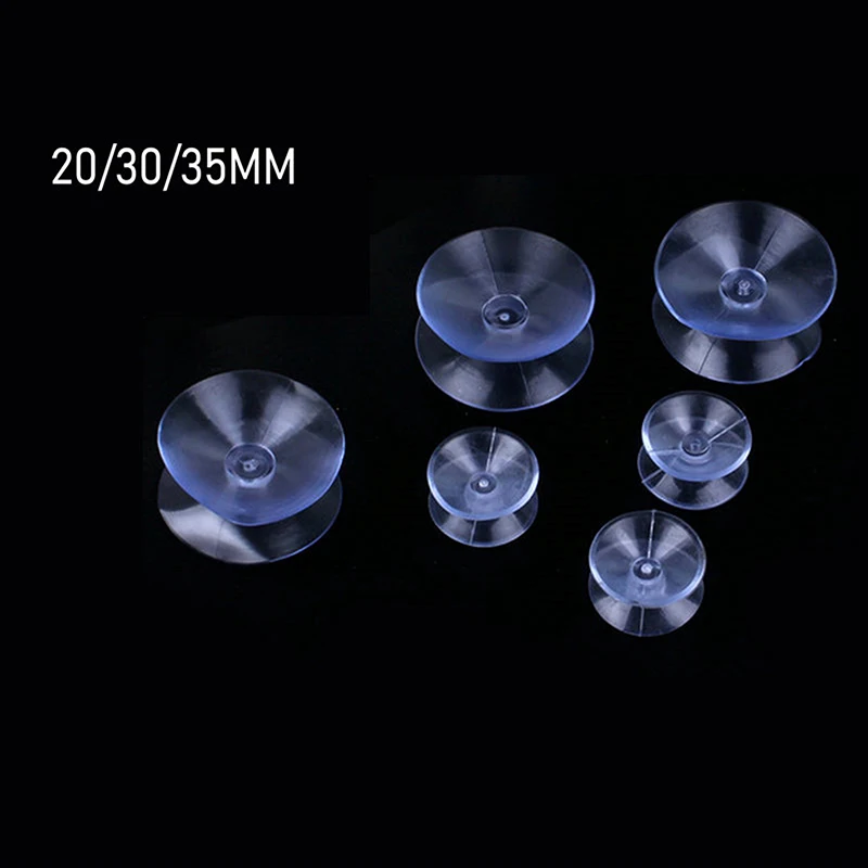 Ventosas de plástico transparente de doble cara para ventana, almohadillas de succión para decoración de boda, cocina y baño, 20/30/35MM, 10 Uds.