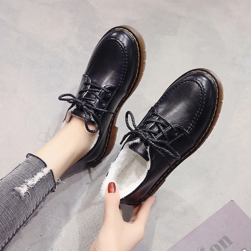 

British Style Casual Woman Shoe Cross Women's Shoes Round Toe All-Match Autumn Oxfords Female Footwear Soft Modis Preppy Fall