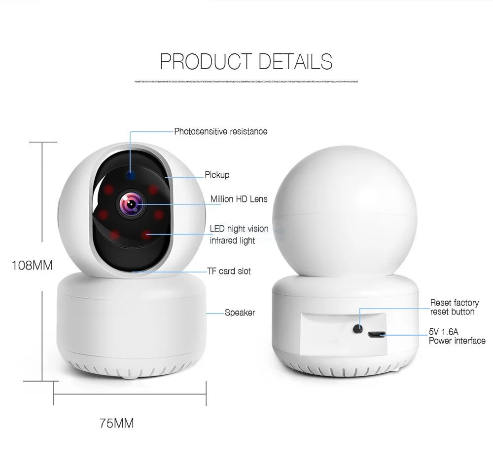 720P беспроводная Wi-Fi ip-камера безопасности PTZ IR ночного видения двухсторонний аудио монитор младенца XMEye 1.0MP CCTV камера видеонаблюдения Wi-Fi