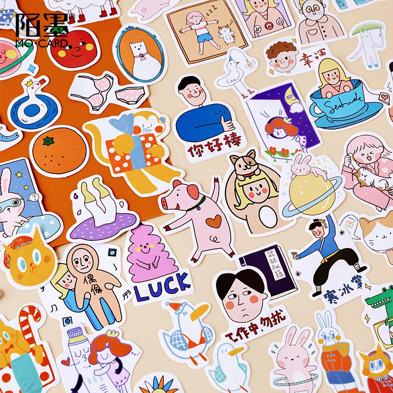 20 компл./лот Kawaii канцелярские наклейки милый день серии дневник декоративные Мобильный наклейки Скрапбукинг ручные поделки наклейки