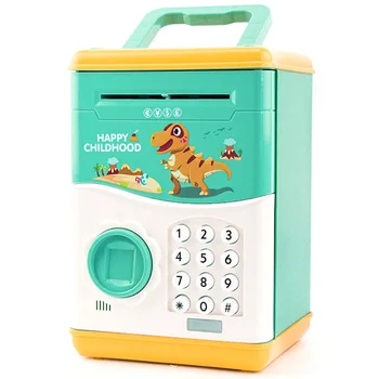 

Electronic Piggy Bank Mini ATM Coin Money Saving Box for Children Toys Automatic Fingerprint Open Tyrannosaurus