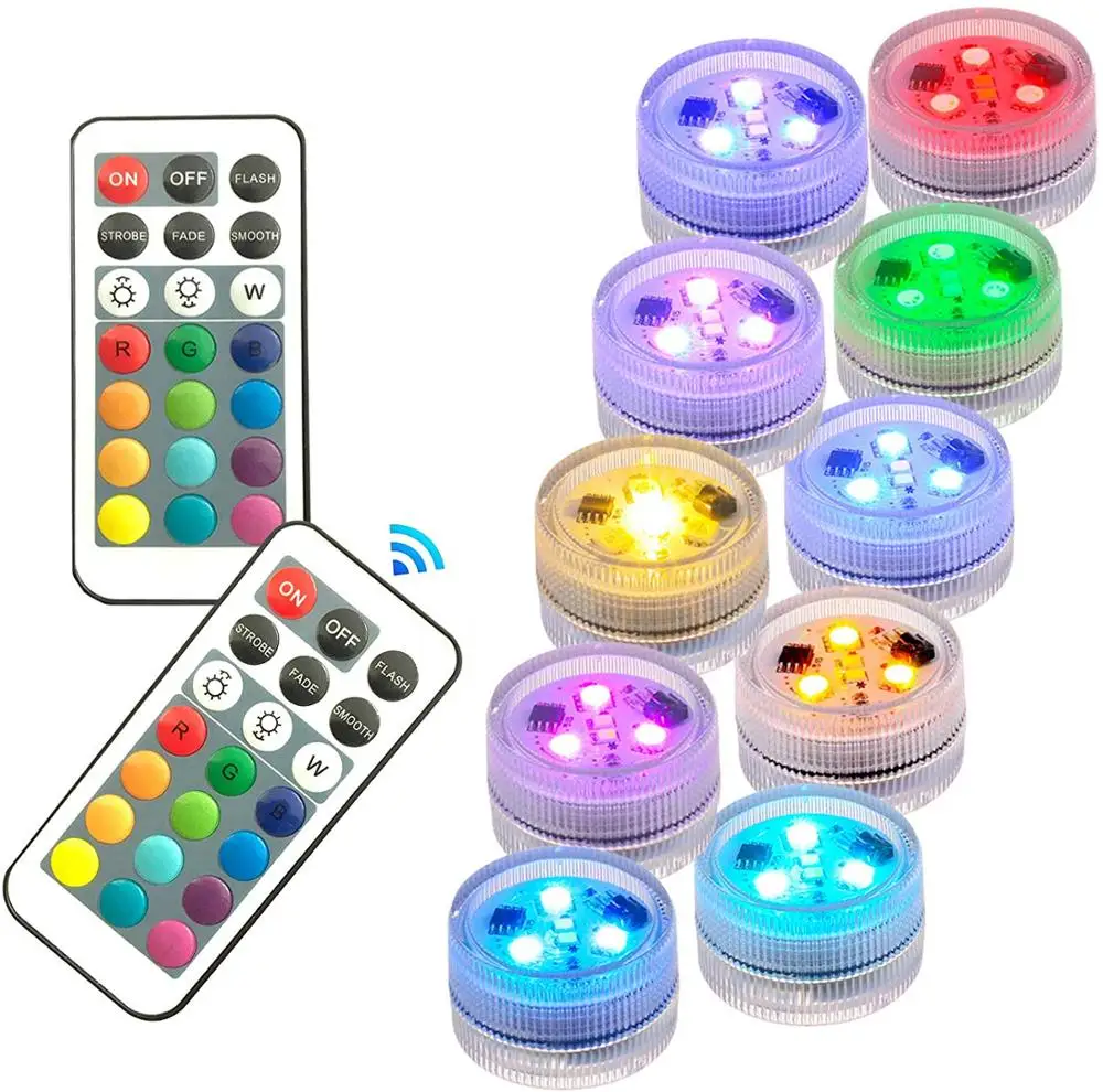 

Hot Tub Lights,Submersible Led Lights with IR Remote Controlled RGB Underwater Spa Light Powered by CR2450 Battery (INCLUDED)