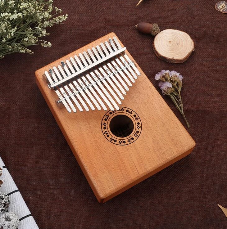 Портативная клавиатура Kalimba Mbira Sanza 17 регулирует большой палец пианино в соответствии с символом мелодии, КоА дров