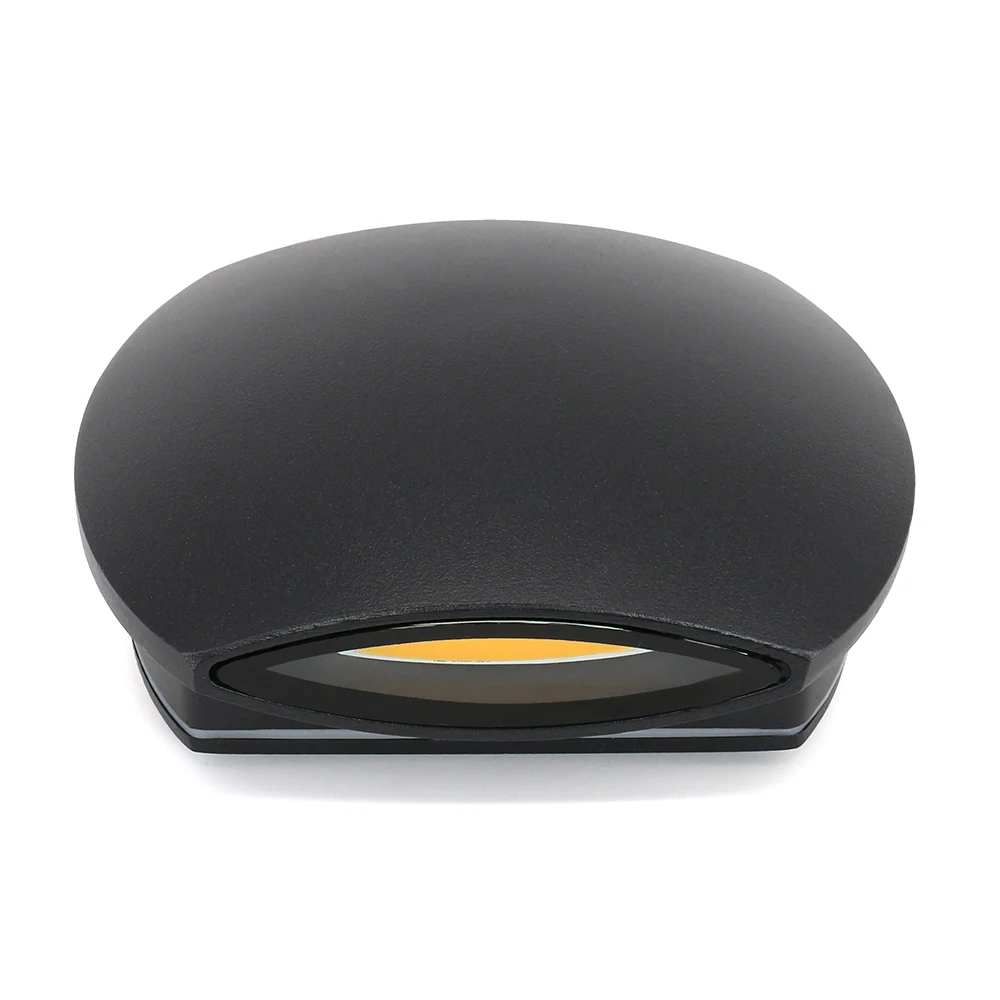 IP65 6W/10W 316Lm/361Lm Black Modern Indoor Outdoor Wall Sconces Light Lighting For Living Room Aluminum + Toughened Glass
