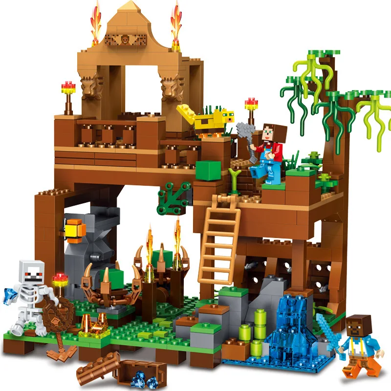 

572pcs My World Tree House Friends Legoingly Minecraftness Building Blocks Children Technic Playmobil Bricks Toys Gifts