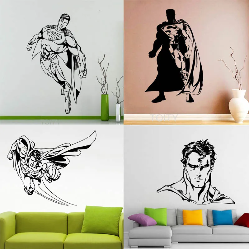 29 дизайнов супергерой Человек настенный киноплакат наклейка DC Marvel Comics виниловая наклейка Декорирование Интерьера дома подростка крутая художественная роспись