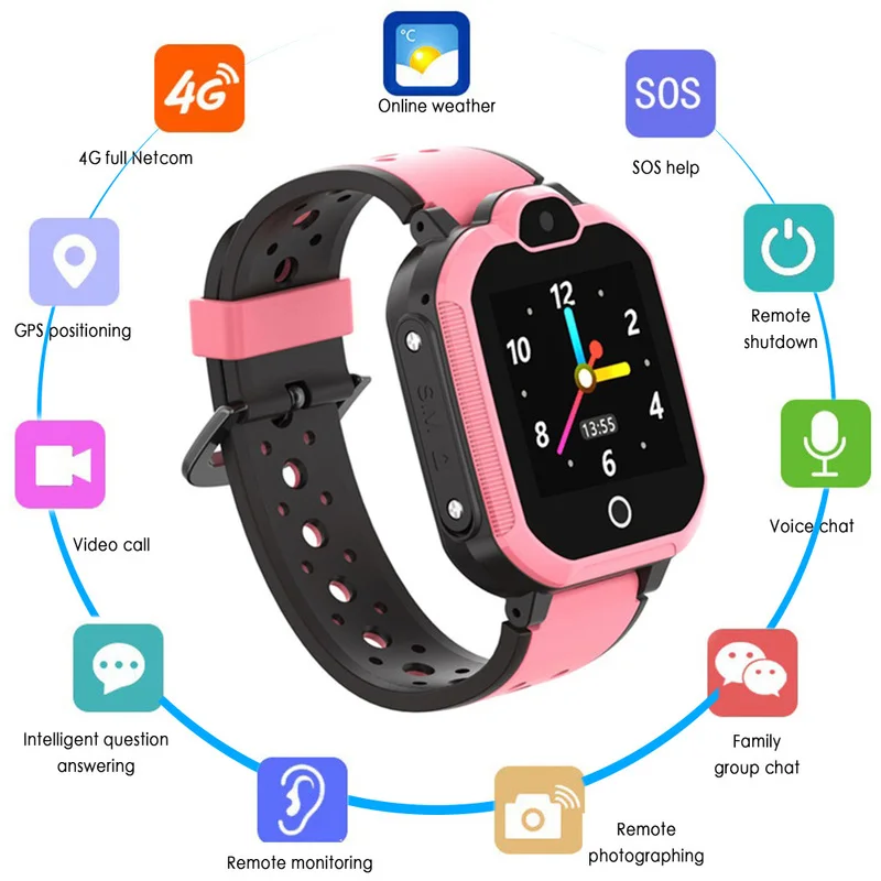 Детские Смарт часы 4G Wifi GPS Трекер для детей 4g телефон Видеозвонок