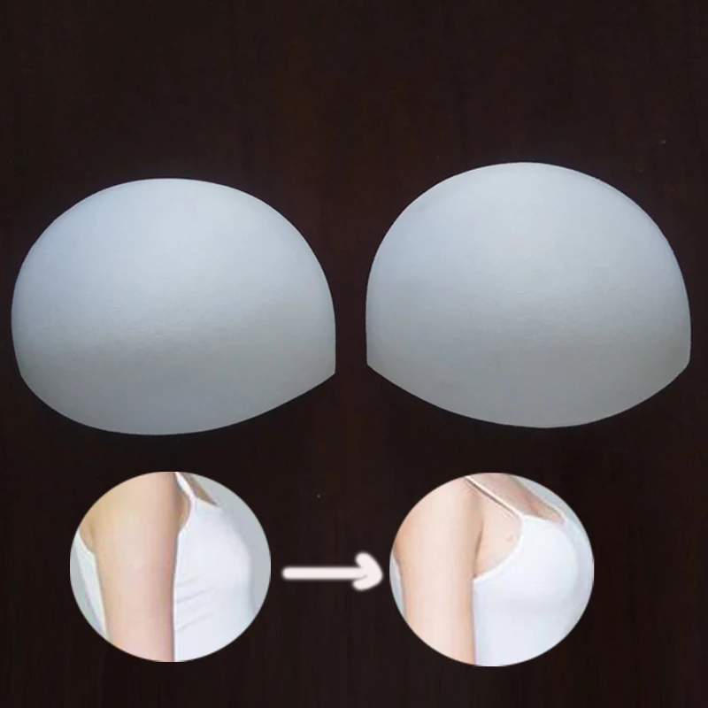 

2pcs High Quality Soft Knitted Chest Pad Breathable Bra Bikini Pad Insert Push-up Swimsuit Chest Pads Quick-drying Breast Pads