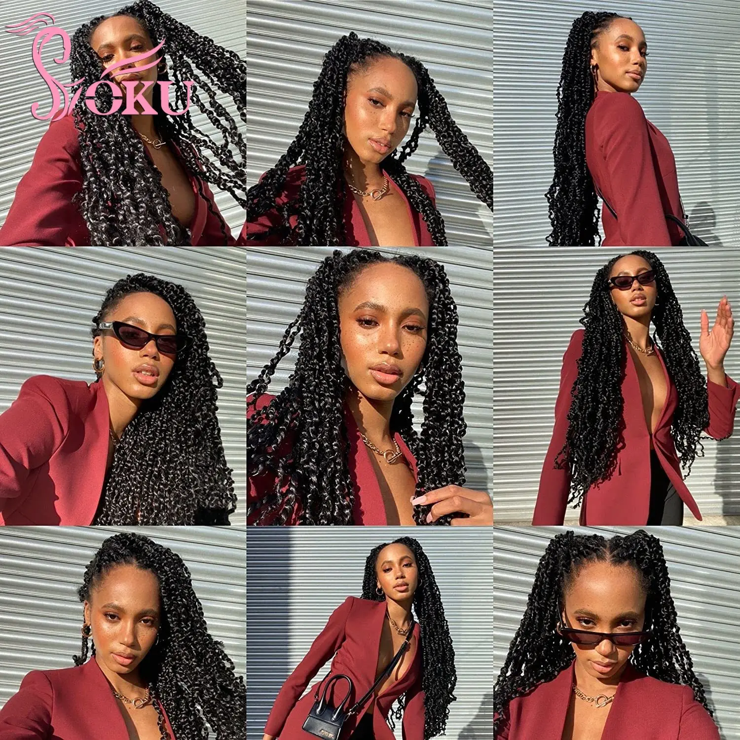 9 Packs 24 Inch Senegalese Twist Crochet Hair With Curls Pre-Lo