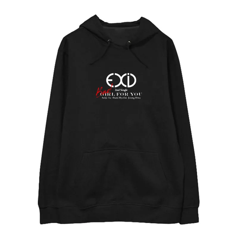 KPOP EXID Bad Girl for You Album Толстовка Оверсайз хип-хоп Уличная свободная K-POP пуловер с