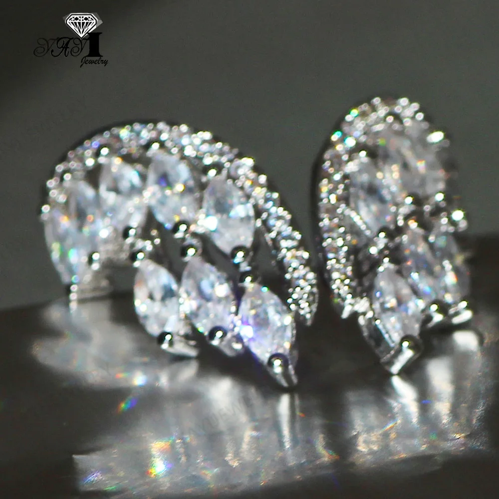 YaYI кольцо с голубым кристаллом 13 CT белый цирконий серебристый цвет обручальные кольца Свадебные кольца с сердцем вечерние кольца для девочек регулируемые кольца