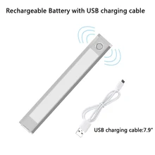 60 Светодиодный светильник для шкафа датчик движения Беспроводной магнитный светильник для гардероба прихожей лестницы LB88