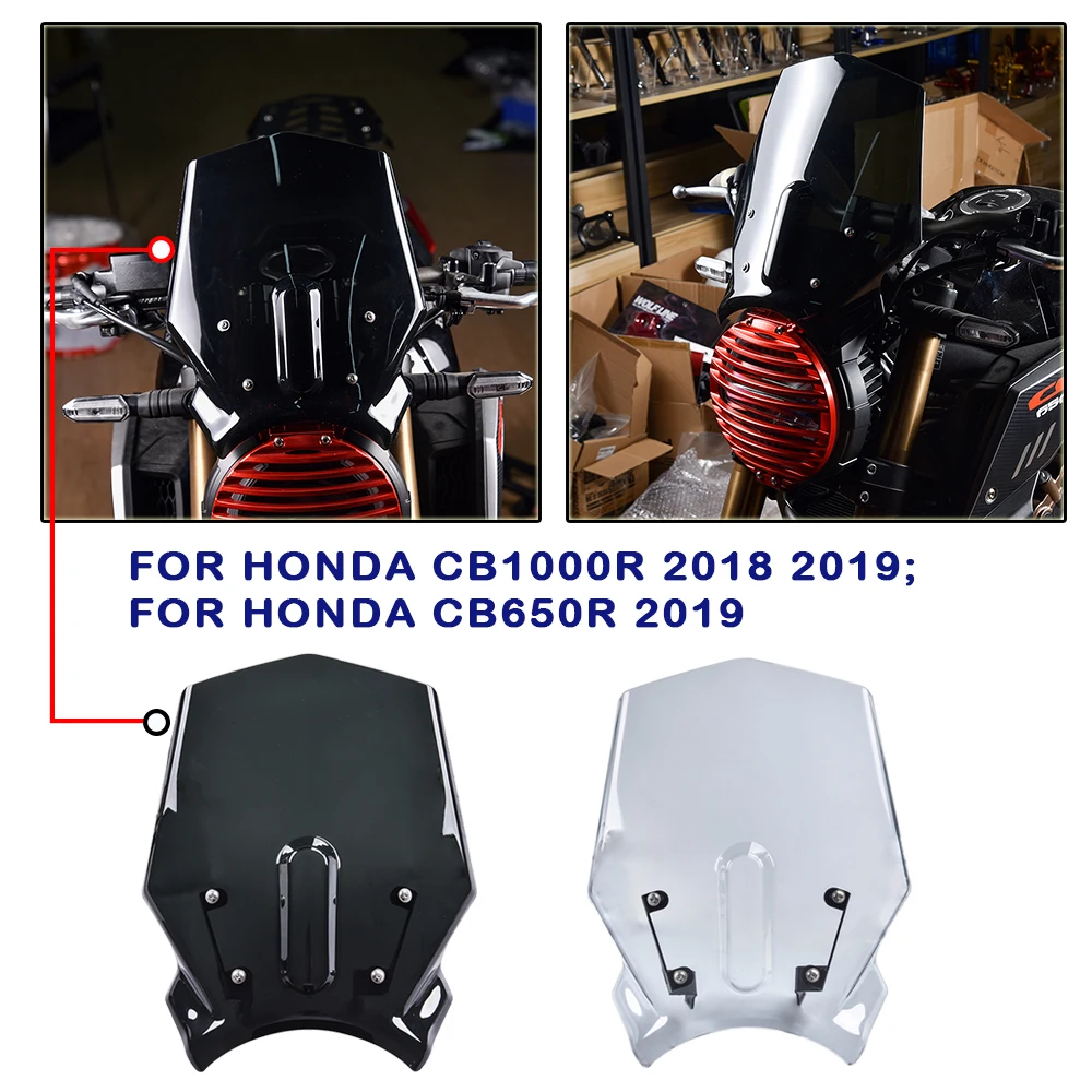 Ветровой экран для мотоцикла с регулируемым кронштейном ветровой Honda CB1000R CB650R CB