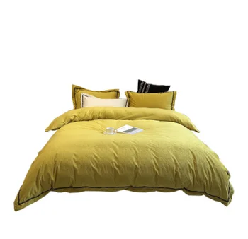 

Coral cashmere embossed cashmere four-piece autumn and winter thick warm milk cashmere