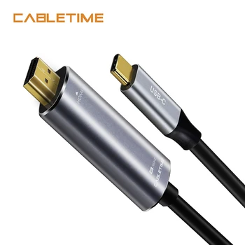 

Cabletime USB C to HDMI Cable Type C HDMI Adapter M/M 4K 60Hz Converter 1.8m for MacBook Samsung Galaxy S8+ N102