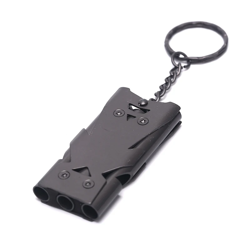 Double Tube High Decibel Outdoor Survival Whistle Stainless Steel Soccer Football Basketball Hockey Referee Whistle