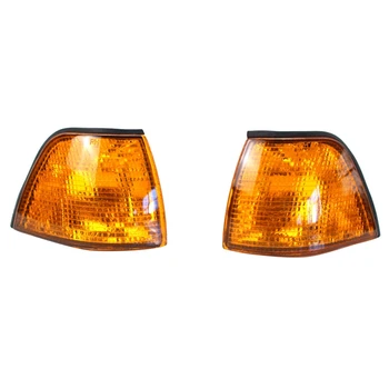 

2Pcs Yellow Amber Indicator Lamp Corner Light Lens Side Corner Signal Light Fit for Bmw E36 3 Series 4 Door 1992-1998