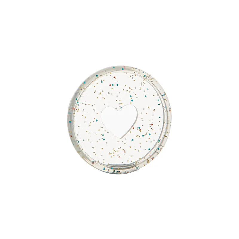

12PCS flash powder love binder plastic board DIY binder notebook mushroom hole binder ring binding office and school supplies