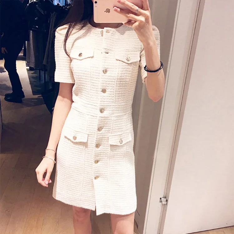 Single M Home Slim Fit Slimming Dress France M Home Celebrity Style Graceful Short Skirt Ladies' E19rx1116