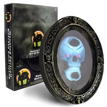 

4styles Halloween Horror Single-Eye Doorbell Haunted House Door Decoration Burning Eyes Scary Voice Electric Horror Doorbell