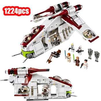 

75021 Wars Star Toy Republic Gunship Set StarWars Compatible with Lepining 05041 Ship for Children Educational Blocks Toys