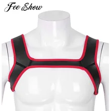 Men Elastic Shoulder Straps Male Body Chest Harness Belt Muscles Protector Tank Tops Role-playing Games Fancy Club Party Costume