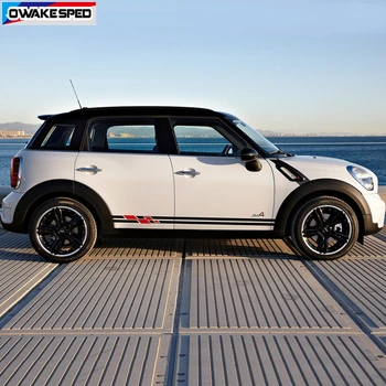 

Racing Sport Stripes Car Door Side Skirt Sticker For BMW-MINI-Cooper S R56 R60 R61 F54 F55 F56 Auto Body Accessories