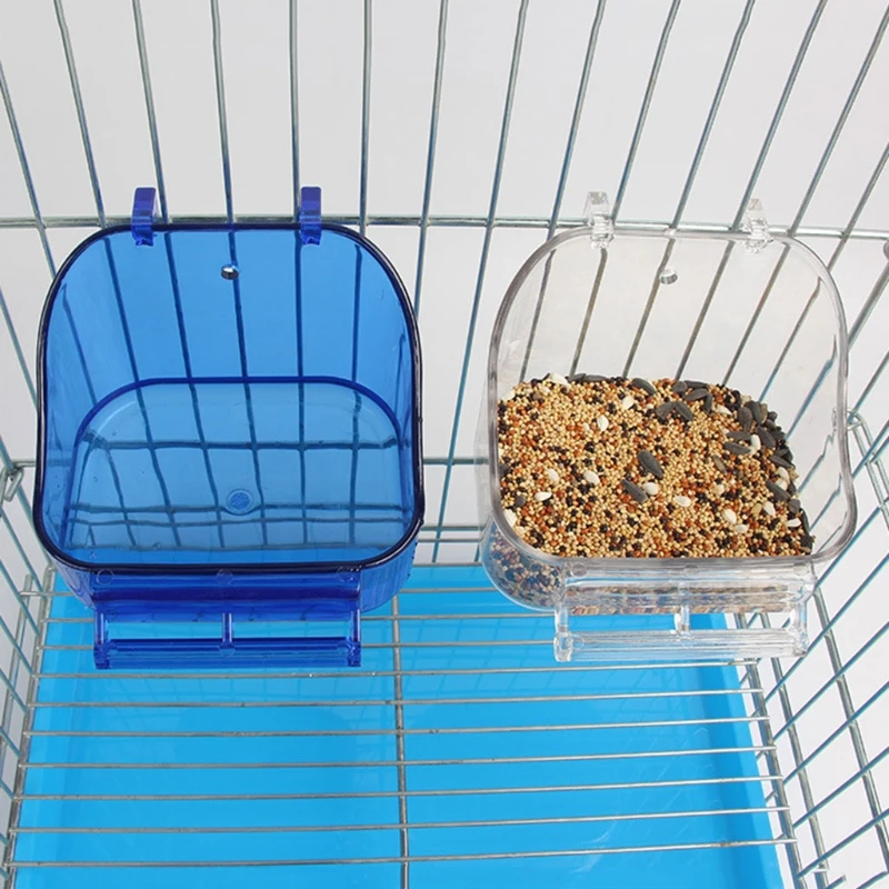 Bain Pour Oiseaux De Cage – Transparent, Avec Tiroir, Pour Perruches, Perroquets, Mainates