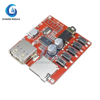

Bluetooth 4.1 MP3 Audio Receiver Decoder Board 3.7-5V Music Player Module with 3.5mm AUX Jack Micro USB TF Card Key Button