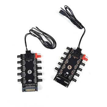 

4Pin Cooling Fans Hub Splitter Cable Power Suppply Adapter Speed Controller SATA 1 to 10 way cooling fan hub splitter.
