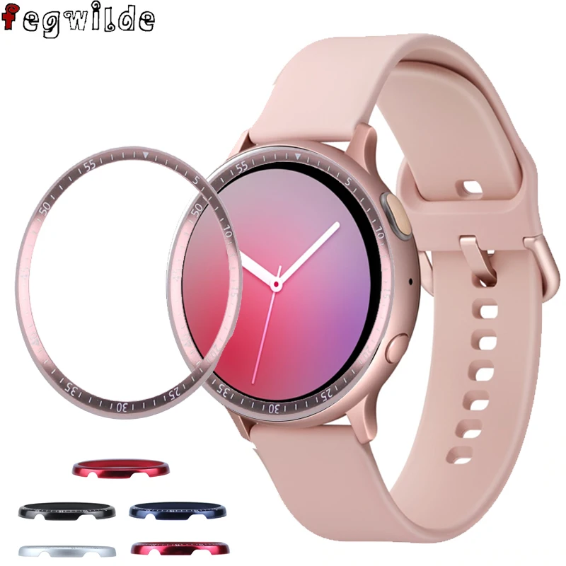 bezel ring For Samsung Galaxy Watch active 2 40mm 44mm protector Case cover Sport Adhesive Metal bumper Accessories active2 40 1