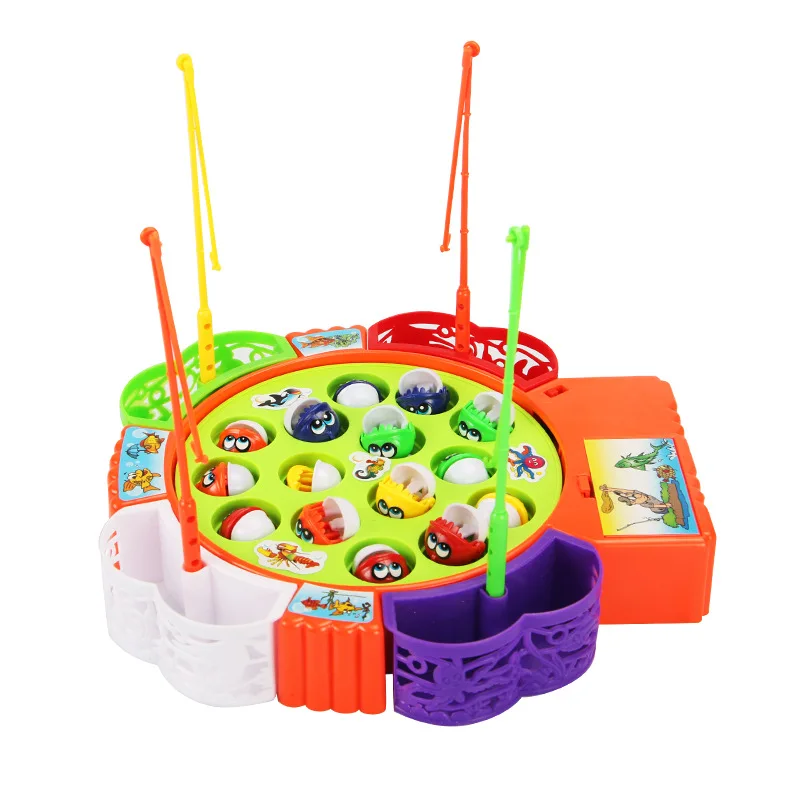 Kids Battery Operated Fishing Toy Musical Rotating Fishing Game Toys  Children Educational Toys Parent-child Interactive Games - AliExpress