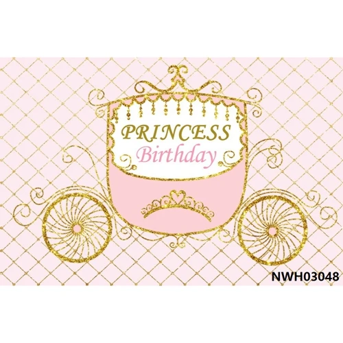 Yeele Baby 1st Birthday Backdrop Girl Princess Baby Shower Золотая Корона розовая пользовательская фотография Виниловый фон для фотостудии - Цвет: NWH03048