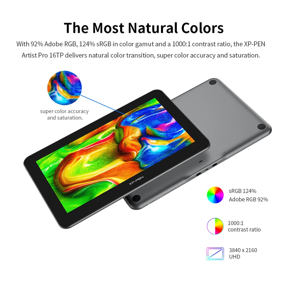 XPPen Artist Pro 16TP 4K Ultra HD Graphic Monitor High Resolution