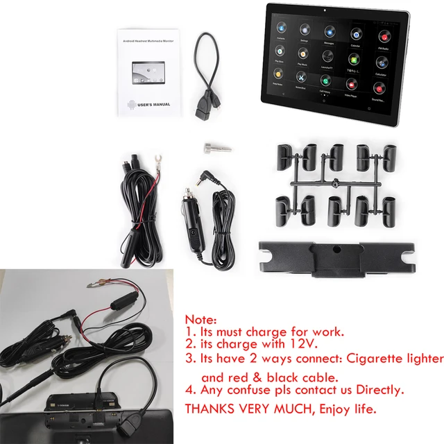 10.1 inch Android Car Headrest Monitor RAM 2GB 1080P video IPS Touch