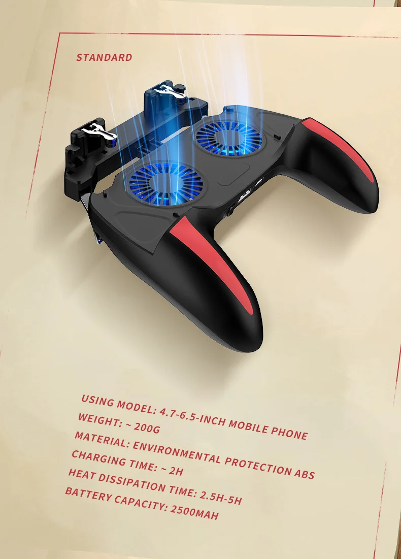 pubg aparelho de jogos com ventilador duplo dispositivos para jogos de controle de jogos