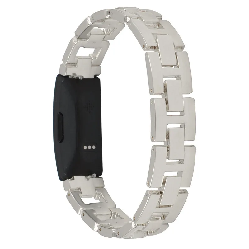 Ремешок для часов на замену для Fitbit Inspire/HR браслет металлический браслет для запястья со стразами из нержавеющей стали цепной ремешок для часов 1sh