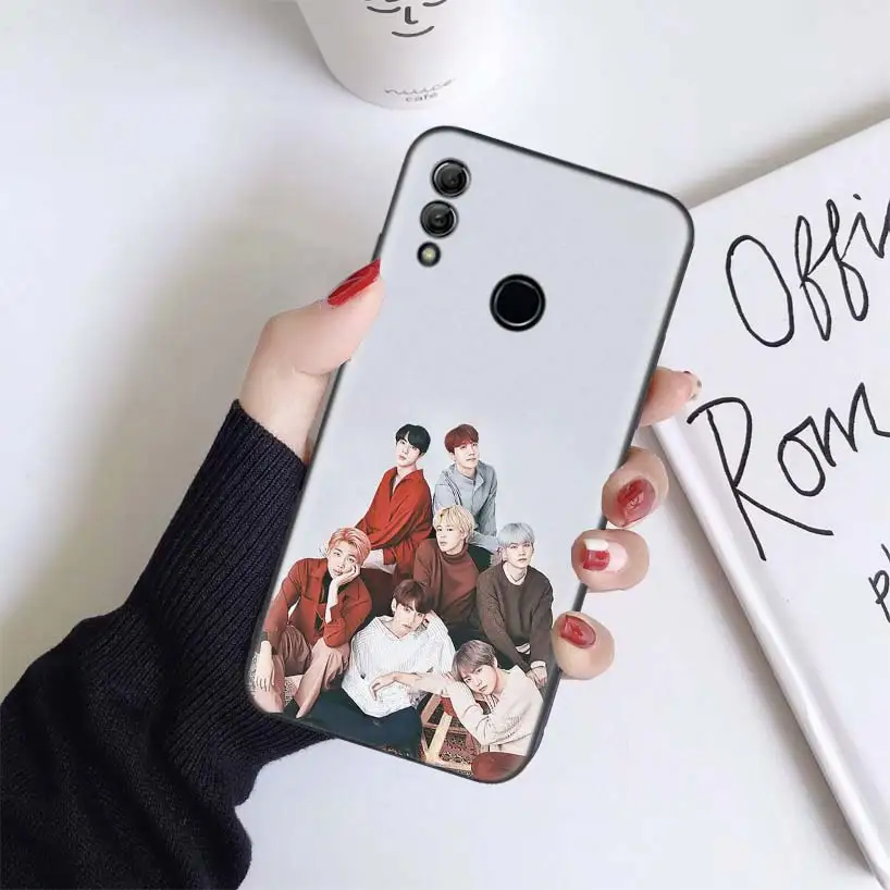 BS129-4 Корейский популярный черный чехол KPop team для huawei Honor 9X 8X Y9 7S 7X9 10 Lite 8A Pro 20i Y5 Y6 Y7 мягкий чехол для телефона - Цвет: BS129-4
