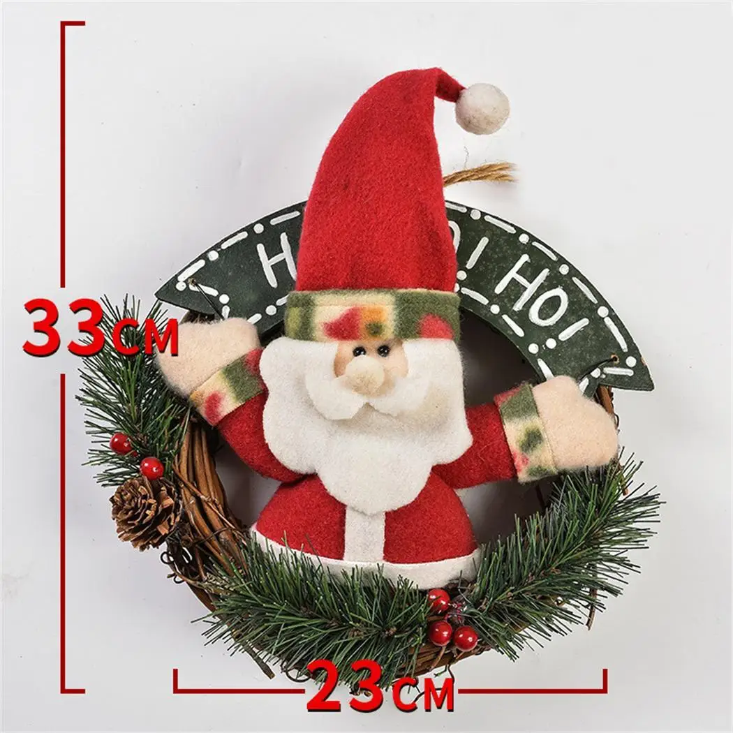 9 стиль гирлянда ротанга венок настенная дверь Рождество декоративные Navidad