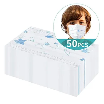 

50Piece Face Maskes Unisex Child Kids Cartoon Print Adjustable Filter Reusable Safet Protect Reusable Cotton Face Lavable Scarf