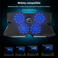 Laptop Cooler Cooling Pad Notebook Fan Stand Cooler Usb Laptop Cooling Stand with 4 Fan and 2 USB Ports for 14-17inch Laptop - Image 6