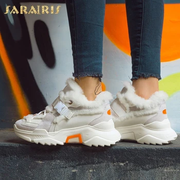 

SaraIris 2020 New Arrivals Genuine Leather Women Boots Flat With Round Toe Platform Mixed Colors Winter Women Shoes