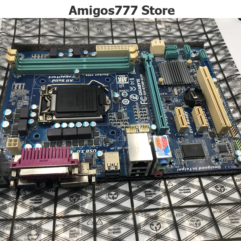 Разъем LGA 1155 GIGABYTE GA-B75M-D3V настольная материнская плата B75 разъем LGA 1155 i3 i5 i7 DDR3 16 Гб Micro ATX B75M-D3V материнская плата