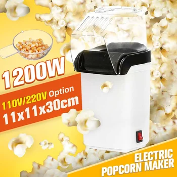 

Mini Electric Popcorn Maker 1200W Home Hot Air Tabletop Party Snack Oil-Free Household Corn Popper Kitchen Popcorn Machine