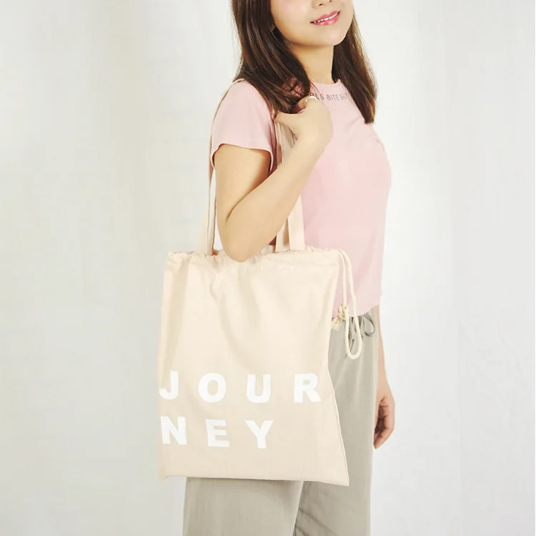 Amoi в Корейском стиле шикарная Холщовая Сумка с надписями Женская тканевая сумка на шнурке простая Портативная сумка на плечо Amoy поставка товаров